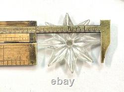 Lot of 10 Antique Crystal Prisms 2pc withStar Tops