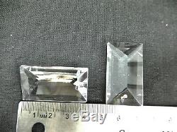 Lot of 173 Pieces New-Old Stock Czech Crystal Rectangle Prisms. 40mm x 22mm