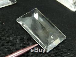 Lot of 173 Pieces New-Old Stock Czech Crystal Rectangle Prisms. 40mm x 22mm