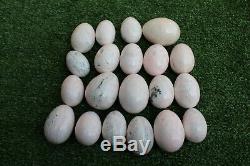 Lot of 20 pieces! Mangano calcite eggs -crystal polished peru
