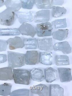 Lustrous Aquamarine Crystals Lot of 74 Pieces