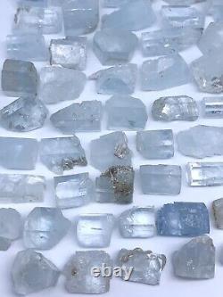 Lustrous Aquamarine Crystals Lot of 74 Pieces