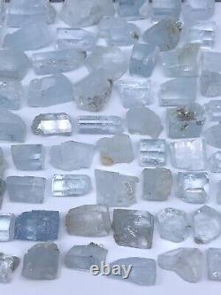 Lustrous Aquamarine Crystals Lot of 74 Pieces