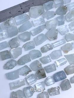 Lustrous Aquamarine Crystals Lot of 74 Pieces