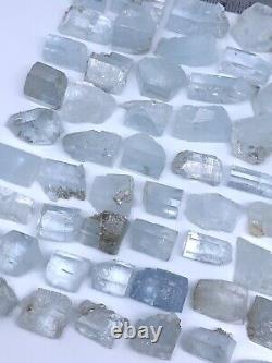 Lustrous Aquamarine Crystals Lot of 74 Pieces