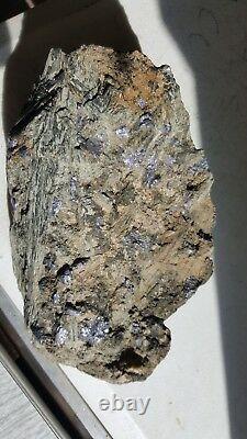 MOLYBDENITE ON MATRIX SPECIMAN DISPLAY PIECE LARGE PIECE 7 pounds OLD STOCK