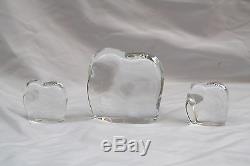 Magnificent Three Piece Collection Of Baccarat Crystal Elephants