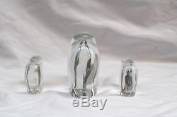 Magnificent Three Piece Collection Of Baccarat Crystal Elephants