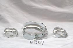 Magnificent Three Piece Collection Of Baccarat Crystal Elephants