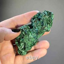 Malachite (fibrous) floater, standing display piece, healing crystal