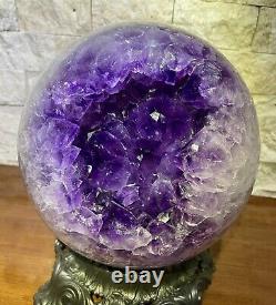 Massive Amethyst Crystal Sphere Statement Piece