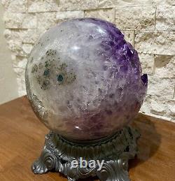 Massive Amethyst Crystal Sphere Statement Piece