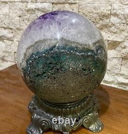 Massive Amethyst Crystal Sphere Statement Piece