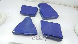 Maximum Blue Top quality Grade A 4 Pieces Lapis Lazuli preformed Crystals 1360gm