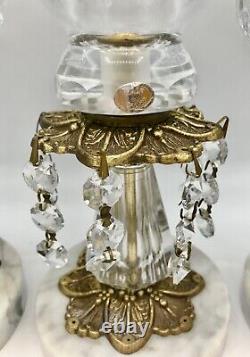 Mid-Century Modern Hollywood Regency Cut Crystal Lighter/ Ashtray 3 Piece