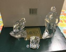 Mikasa Crystal Nativity Set 3 Pieces The Holy Family Includes Original Box Mint