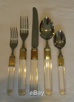 Mikasa Prisma G4500 crystal clear silver, 8 place settings (5 piece sets)