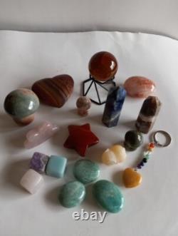 Mixed Bundle of Crystals 18 Pieces Over 1lb