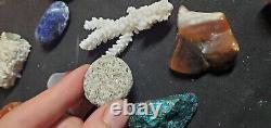 Mixed Lot of Rocks, Stones, Coral and Crystals, others Lot Collection 24 Pieces