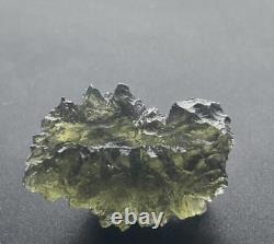Moldavite Besednice Regular Grade 18.7ct Quarter Size Piece with COA