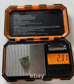 Moldavite Crystal 2.31 grams 11.55 ct Regular Grade Besednice Small Piece