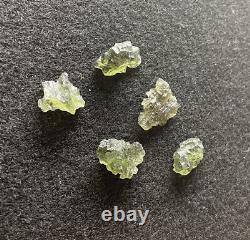 Moldavite Crystal 5 Piece Lot 6.43 grams 31.7 ct Total Besednice Regular Grade