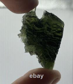 Moldavite Crystal Collectible Piece 16.43 grams 82.15ct Well Textured Locenice