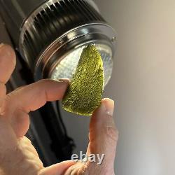 Moldavite (rough)'Standing Sail' palm piece (23.1gr) healing crystal