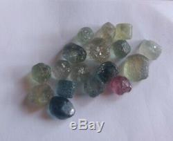 Montana Sapphire Rough. 32.13 carats. Mixed color. 17 pieces. Crystal clear