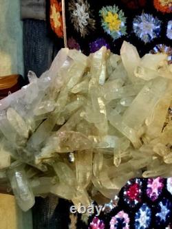 Monumental Natural Quartz Crystal Cluster Hanging Sculpture13.5 Statement Piece