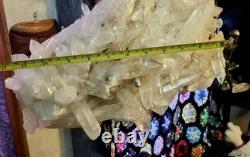 Monumental Natural Quartz Crystal Cluster Hanging Sculpture13.5 Statement Piece