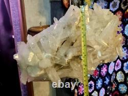 Monumental Natural Quartz Crystal Cluster Hanging Sculpture13.5 Statement Piece