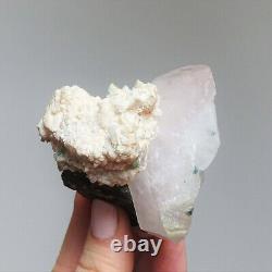 Morganite natural crystal with tourmaline collection piece 186g, Afghanistan