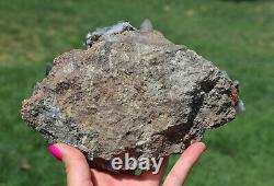Multi Colored Marcasite On Large Calcite Crystal Plate. Large Piece 2.6 Lbs