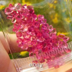 Myanmar Mansin Spinel Clean Rough Crystal Bipyramidal Vivid Pink 20ct 92piece