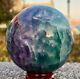 Natural Fluorite Quartz Crystal Sphere Ball Healing Reiki Ornaments Home Decor