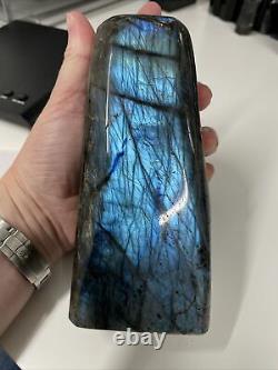 NEW LABRADORITE STANDING PIECE WITH LOVELY FLASH MINED IN MADAGASCAR 1.2kg (11)