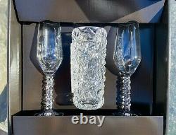 NIB Orrefors Carat Collection Lena Bergstrom Clear Crystal 3 Piece Gift Set