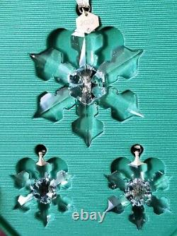 NIB Swarovski Crystal Annual Edition 3-Piece Ornament Set 2022 Clear SKU 5634889