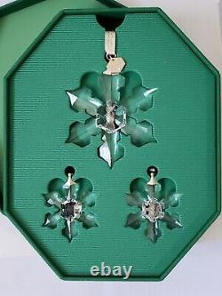 NIB Swarovski Crystal Annual Edition 3-Piece Ornament Set 2022 Clear SKU 5634889