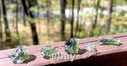 Natural Besednice 5-Piece Lot Moldavite Crystals Tektites 5.19g/25.95ct Czech