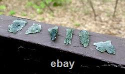 Natural Besednice Moldavite 5.88g/29.45ct 6 Piece Lot Small Crystals Czech
