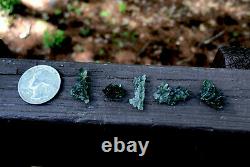 Natural Besednice Moldavite Lot 5 Piece Small Crystals 3.52gr/17.60ct