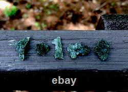 Natural Besednice Moldavite Lot 5 Piece Small Crystals 3.52gr/17.60ct