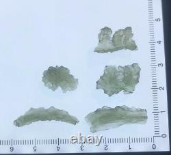 Natural Besednice Moldavite Lot 5 Piece Small Crystals 4.37gr/21.85ct
