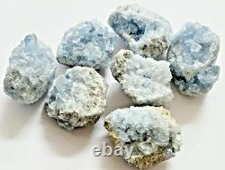 Natural Blue Celestite Crystal Cluster 1-2 Bulk 50 PCs Raw Celestite Geodes