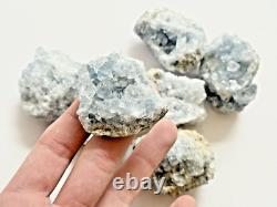 Natural Blue Celestite Crystal Cluster 1-2 Bulk 50 PCs Raw Celestite Geodes