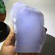 Natural Blue Chalcedony Crystal Rough Polished Station Piece Turkey 340.2gs223