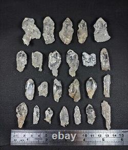 Natural Etched Quartz crystals, interesting formation 24 pcs lot from Skardu Pak