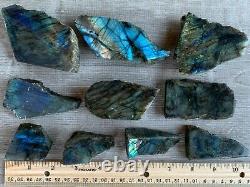 Natural Labradorite Slab, 2 4 High Flash Raw Labradorite, Pick a Weight